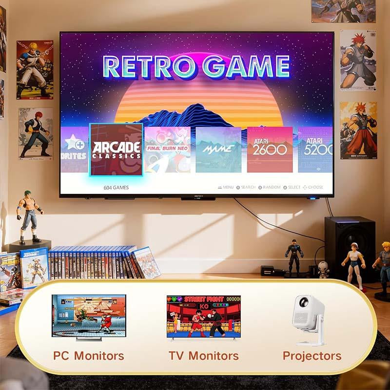 NEW Upgraded Retro Game Stick with 40,000+ Games 26 Emulators 4K HDMI Output Plug and Play Wireless Controller for TV Monitor Video Gamepad Console
