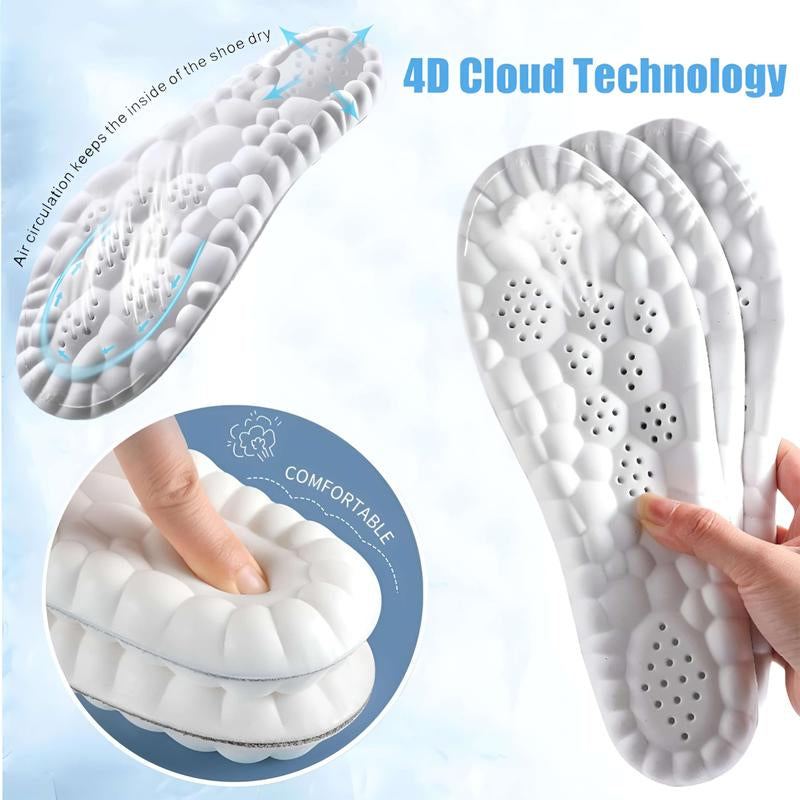 Insoles for Women Man,Cloud Soles for Men Women,4D Cloud Soles for Men,Anti Fatigue, Shock Absorption, Foot Pain Relief