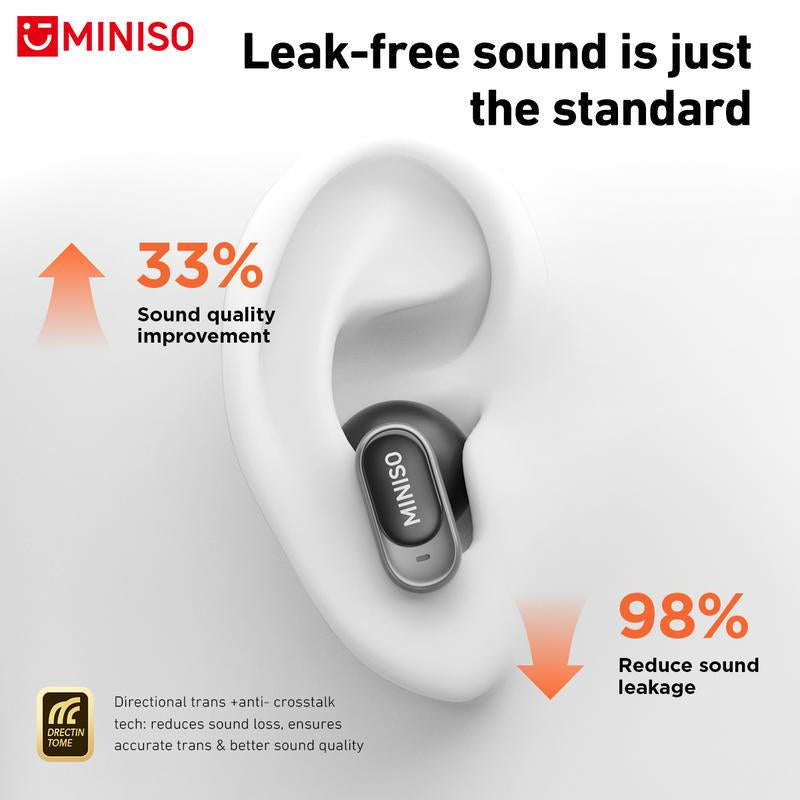 MINISO MS105 Wireless Earbuds Bluetooth 6.0 Earphones, in Ear Earbuds,Waterproof Wireless Earphones, Suitable for Office, Sports, Study and Audio Calls, Built in Microphone, Gaming Bluetooth Headphones