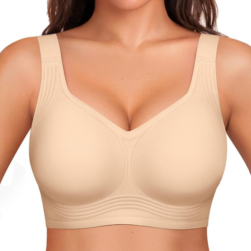 OEAK Women Wirefree Bras for Women Full Coverage No Underwire Everyday Bras Comfortable Wireless Padded Jelly Bras