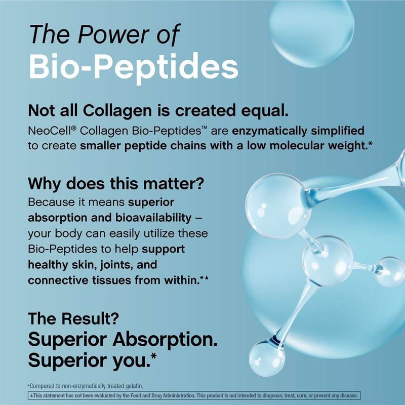 Neocell Collagen Bio-Peptides Powder 20Oz - Grassfed Protein Supplement - Advanced with 18 Essential Amino Acids
