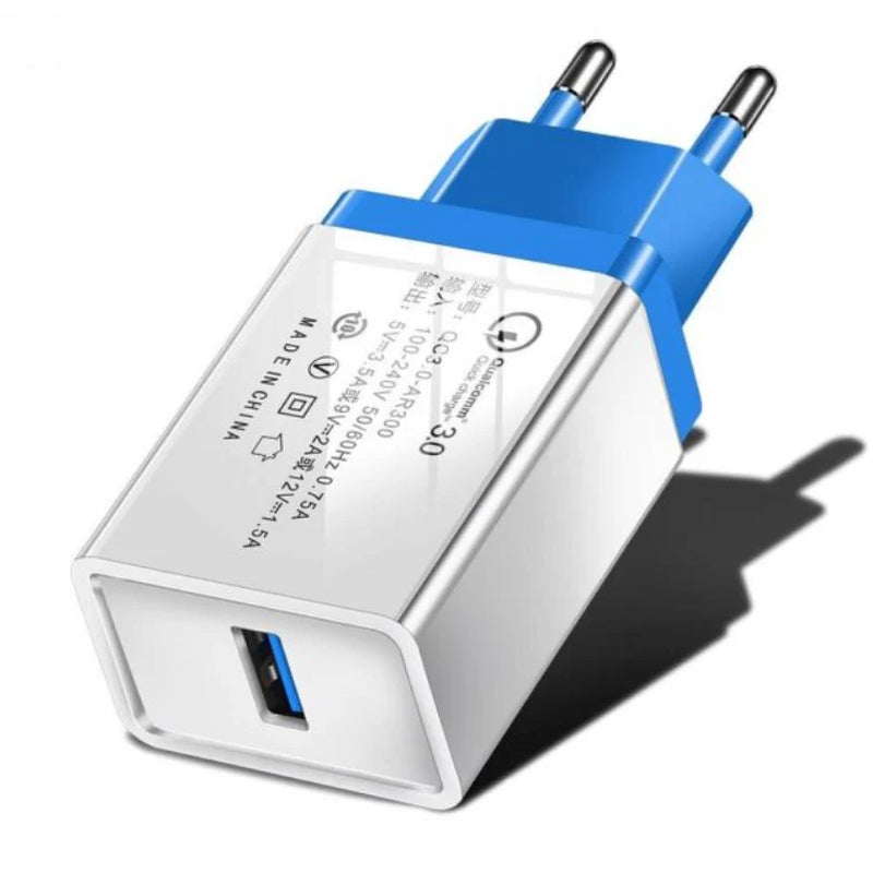 Compact QC3.0 Quick Charge Single USB Travel Adapter