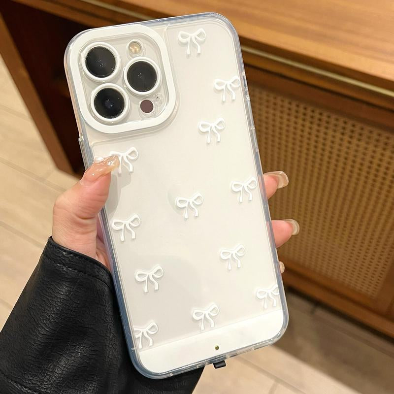 LED Bowknot Phone Case, Compatible with Iphone 11/12/13/14/15/16/17 Pro/Pro Max/Plus, Stylish Protective Cover, Unique Design for Daily Use, Protective Casing