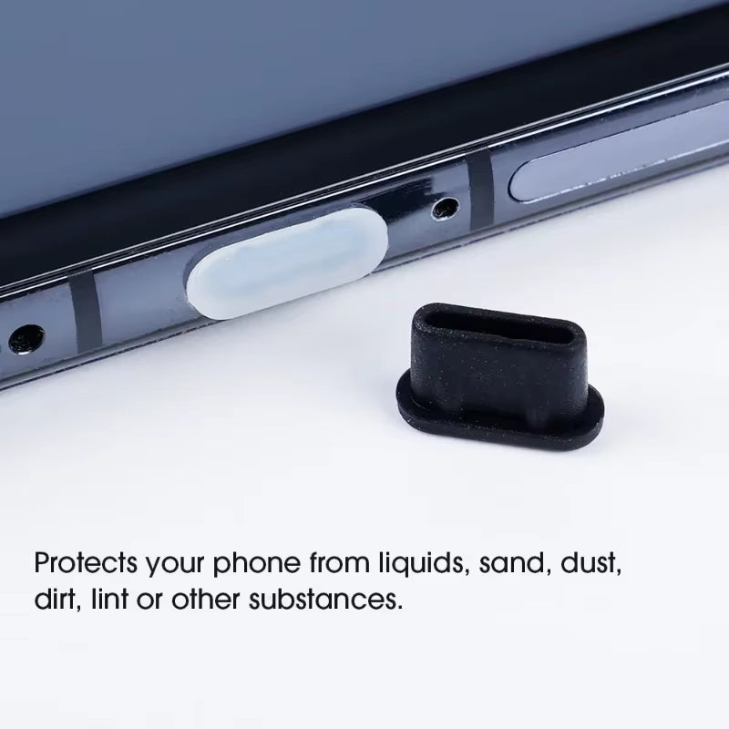 Silicone Dust Plugs Type C Charging Port Protector Stopper Cap Cover for Iphone 17 16 15 Pro Max Samsung Xiaomi Anti-Dust Plug