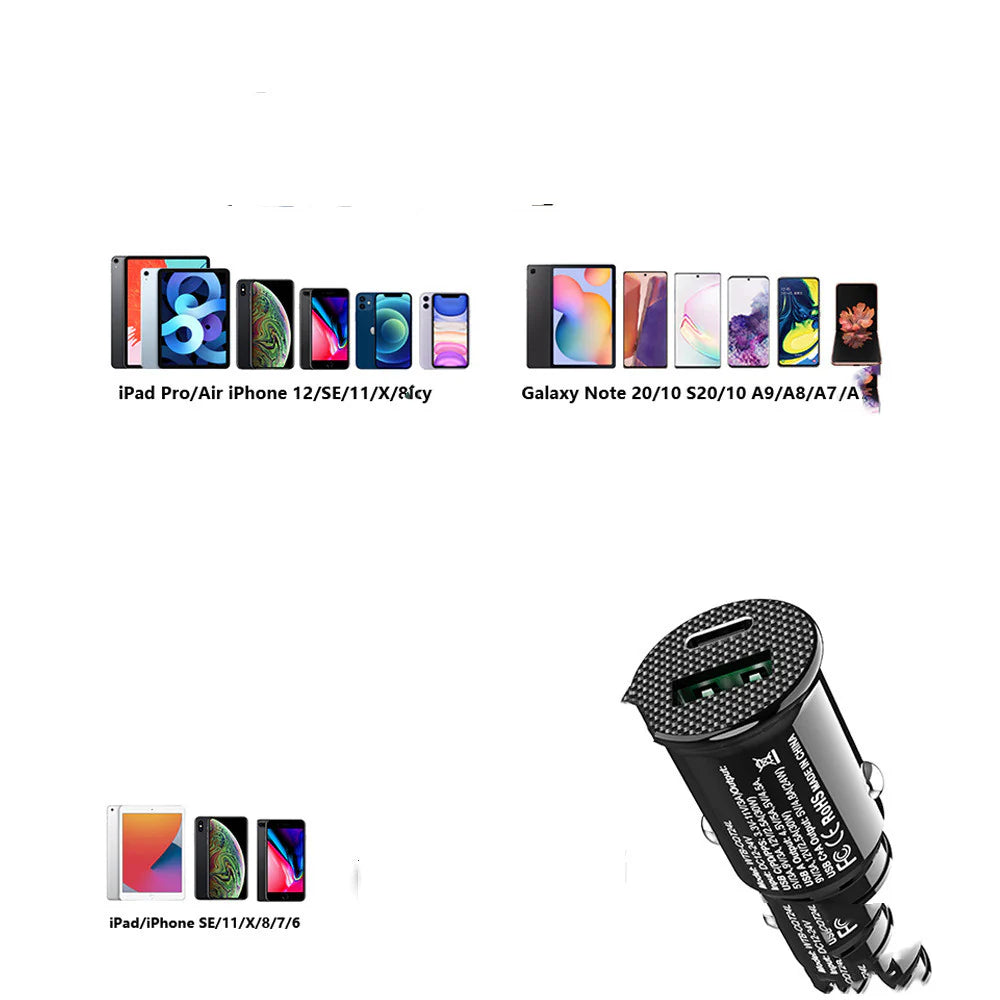 QC3.0 Mini 30W Rapid Auto Charger Manufacturer