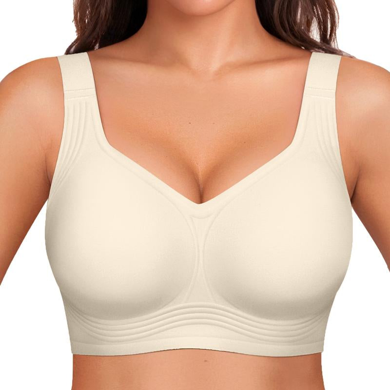 OEAK Women Wirefree Bras for Women Full Coverage No Underwire Everyday Bras Comfortable Wireless Padded Jelly Bras