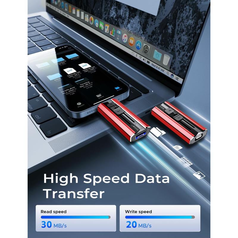 EATOP USB Flash Drive Intended for Iphone Ipad, Memory Stick Storage for Photos and Videos Backup, Compatible with Iphone Ipad Android PC, Plug and Play, No Application Required